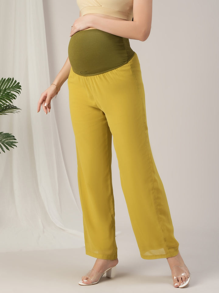 Green Embroidered Maternity Kalidaar Kurta Set with Dupatta