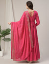 Pink Kalidaar Maternity & Nursing Kurta with Dupatta Set