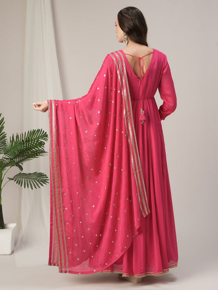 Pink Kalidaar Maternity & Nursing Kurta with Dupatta Set