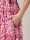 Maternity & Nursing Pink Floral Buttondown Maxi Dress