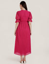 Pink Lace Maternity Long Dress