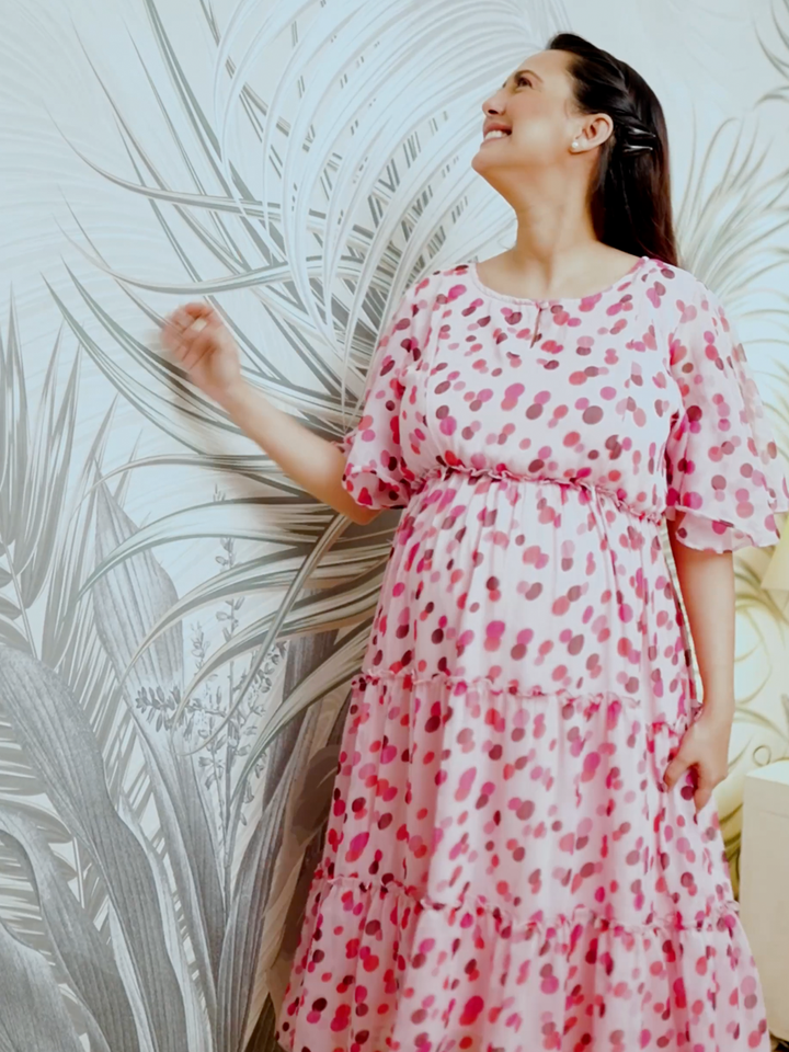 Pink Maternity Dress