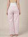 Pink Cotton Printed Maternity & Nursing Night Suit