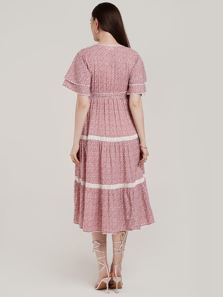 Pink Maternity One Piece Dress