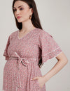 Pink Maternity One Piece Dress