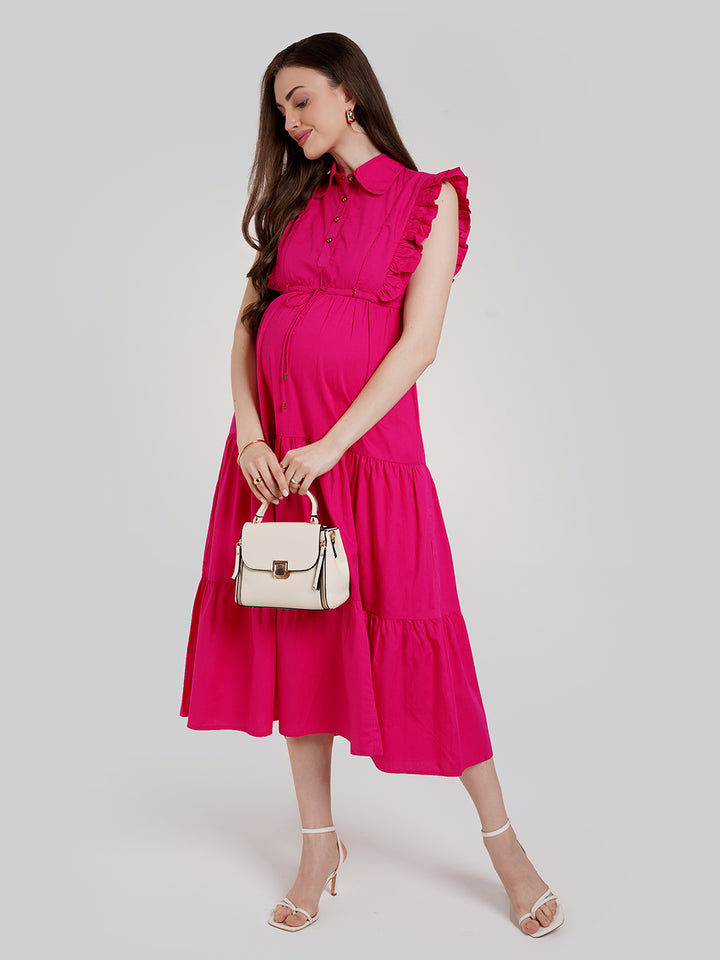 Pink Maternity Dress