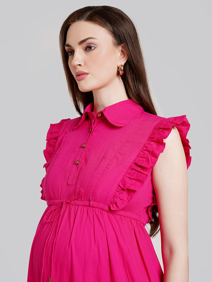 Pink Maternity Dress