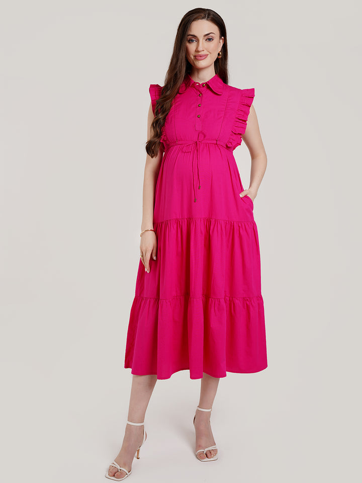 Pink Maternity Dress