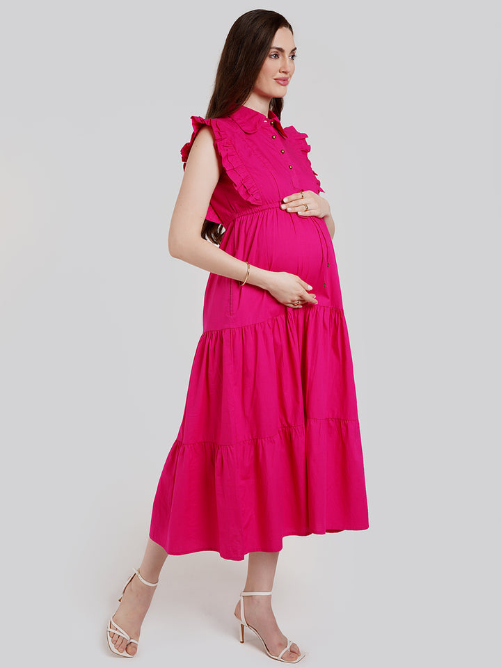 Pink Maternity Dress
