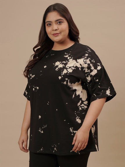 Plus Size Black Oversize T-Shirt