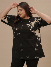 Plus Size Black Oversize T-Shirt