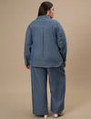 Plus Size Blue Denim Co-Ord Set