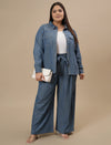 Plus Size Blue Denim Co-Ord Set