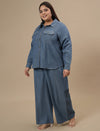 Plus Size Blue Denim Co-Ord Set
