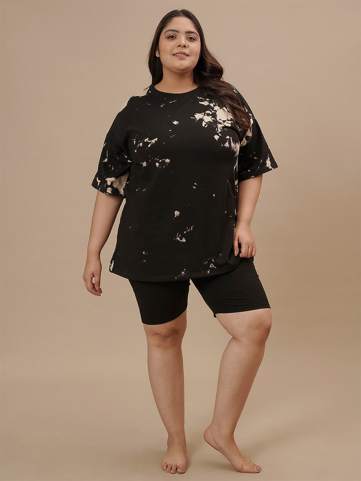 Plus Size Cycling Shorts- Black