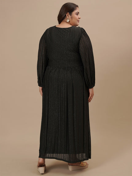 Plus Size Long Black Dress
