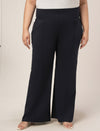 Navy Blue Plus Size Flare Pants