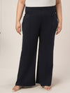 Navy Blue Plus Size Flare Pants