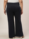 Navy Blue Plus Size Flare Pants