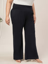 Navy Blue Plus Size Flare Pants