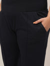 Navy Blue Plus Size Flare Pants