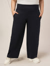 Navy Blue Wide Leg Plus Size Pants