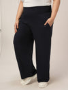 Navy Blue Wide Leg Plus Size Pants