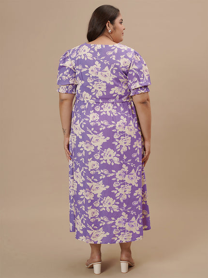 Plus Size Puff Sleeve Dress