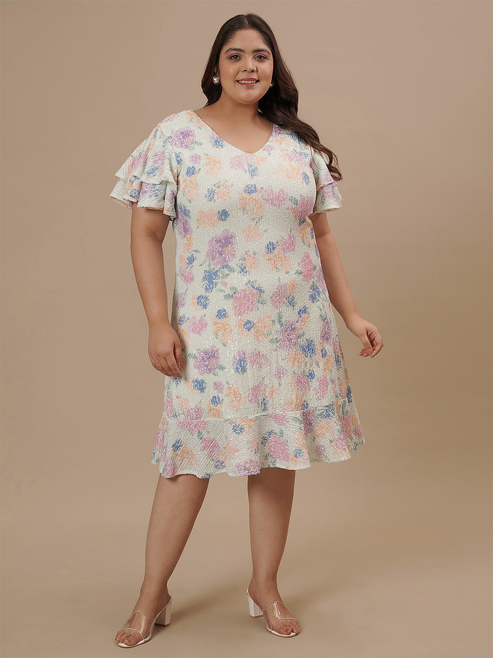 Plus Size Sequin Sheath Dress