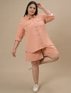 Plus Size Shirt With Shorts Co-Ord Set