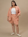 Plus Size Shirt With Shorts Co-Ord Set