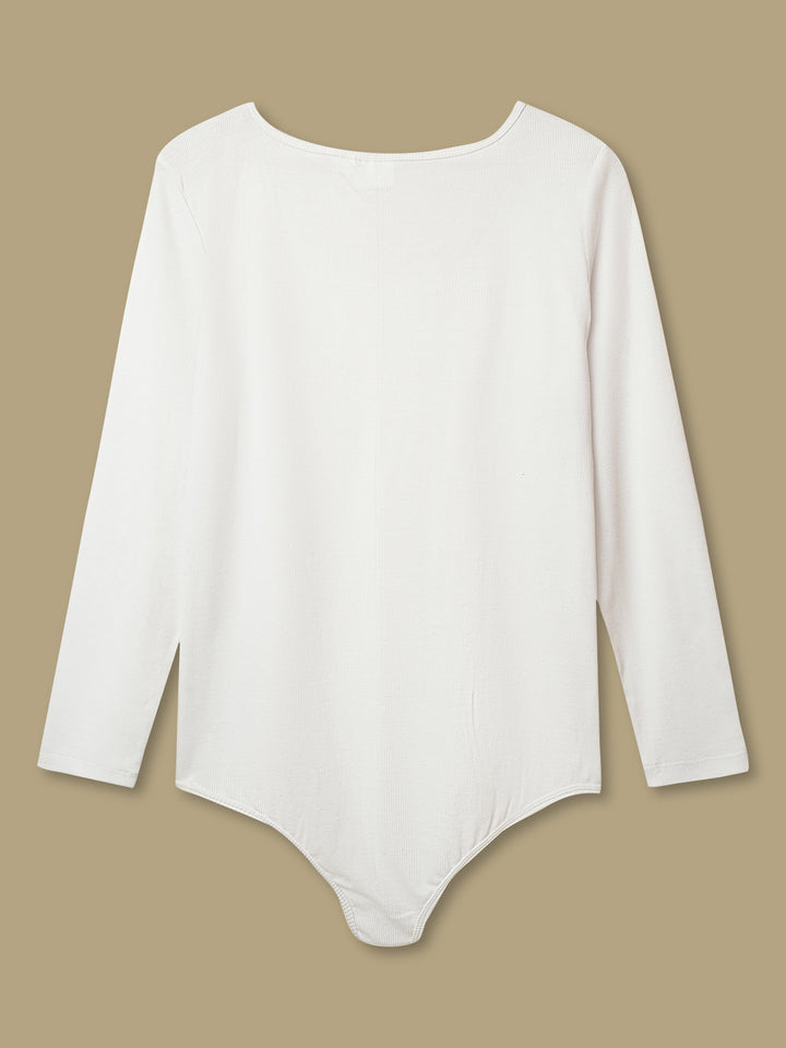 White Plus Size Bodysuit