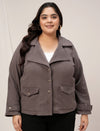 Plus Size Womens Winter Jackets-Grey