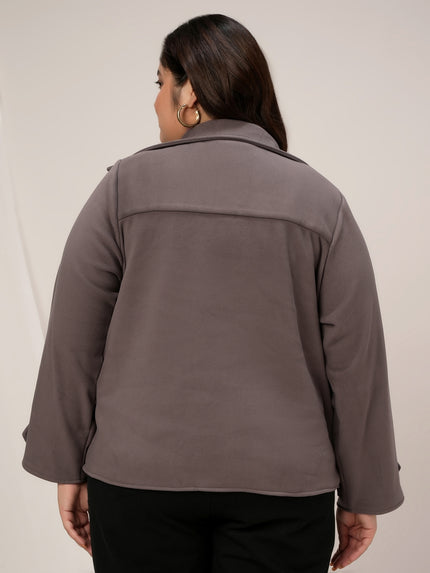Plus Size Womens Winter Jackets-Grey