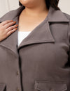 Plus Size Womens Winter Jackets-Grey