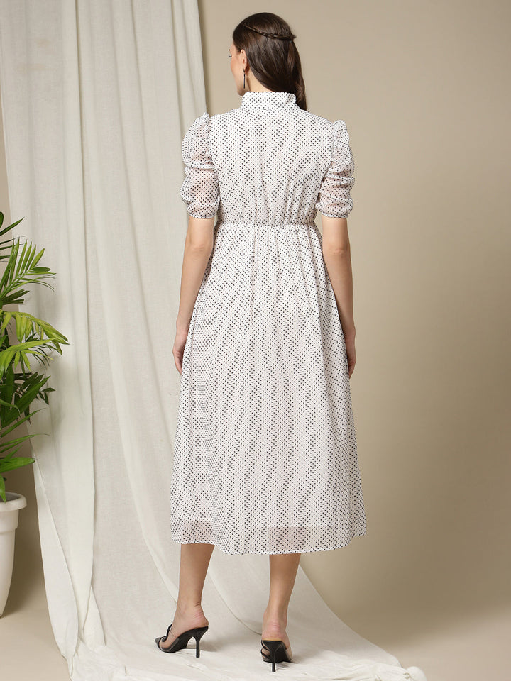 black and white polka dot maternity dress