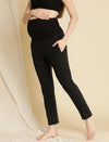 Maternity Cotton Formal Dress Pants- Black