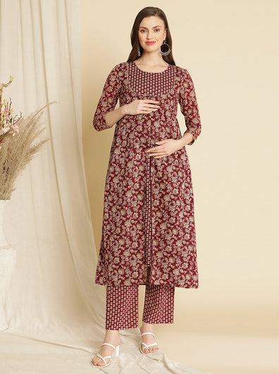 Pregnancy Cotton Long Kurta