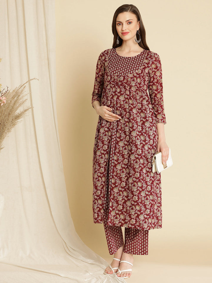 Pregnancy Cotton Long Kurta