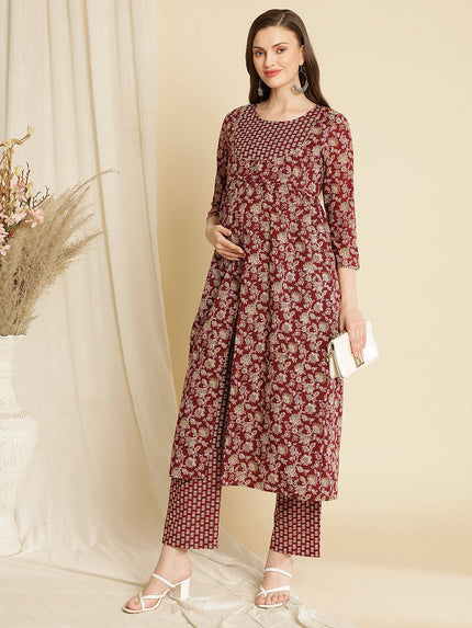 Pregnancy Cotton Long Kurta