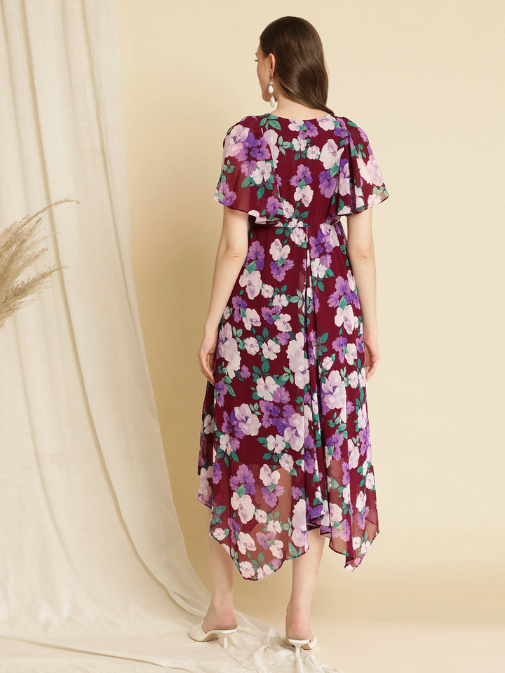 Pregnancy Handkerchief Hem Dress