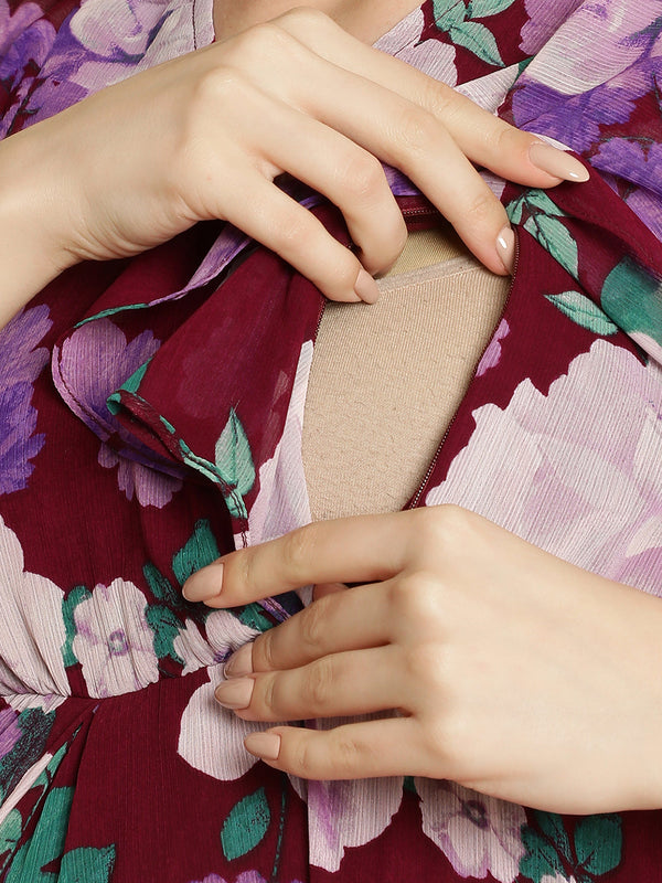 Pregnancy Handkerchief Hem Dress