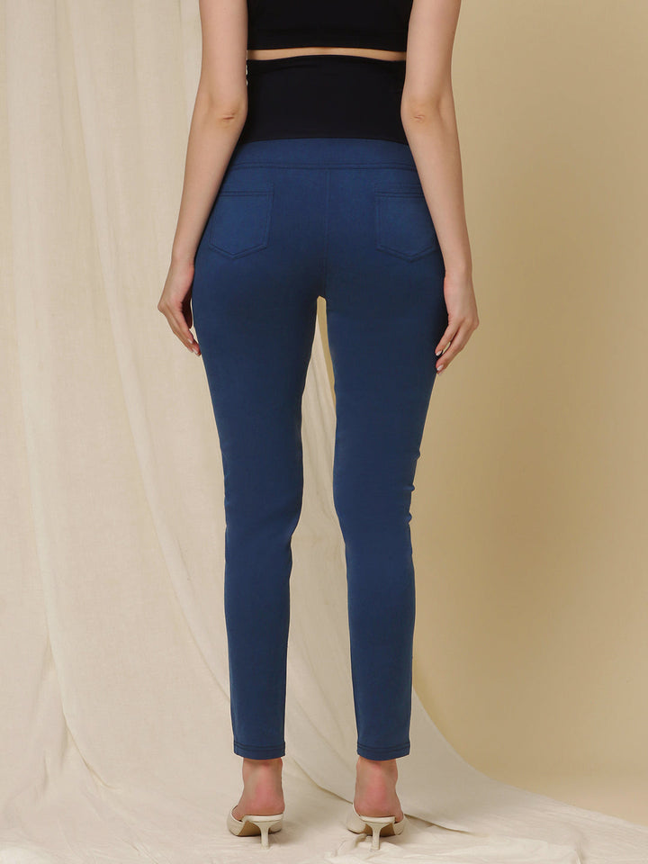 Slim-fit Maternity Denim Pants- Blue
