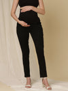 Slim-fit Maternity Denim Pants- Black