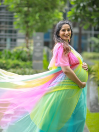 Rainbow Maternity Gown