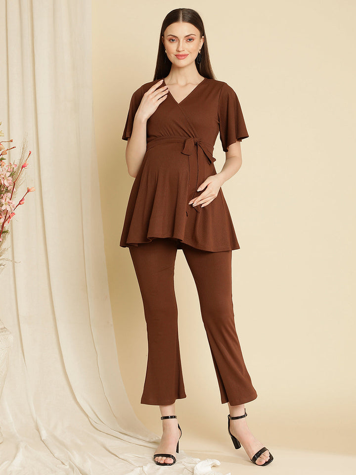 2pc. Pregnancy Rib-Knit Co Ord Set