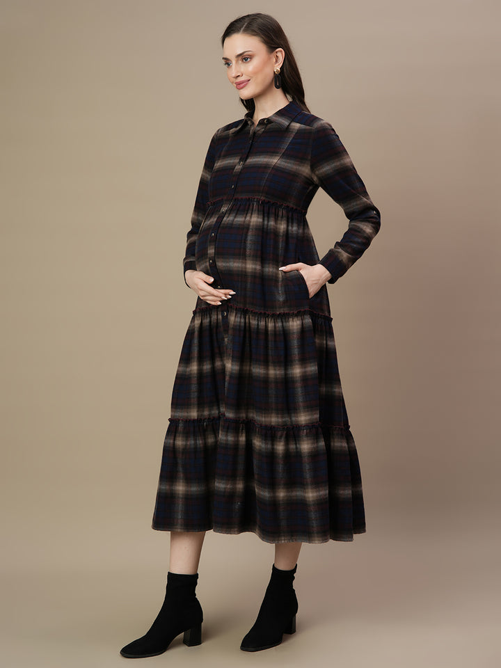 Pregnancy Winter Maxi Dress