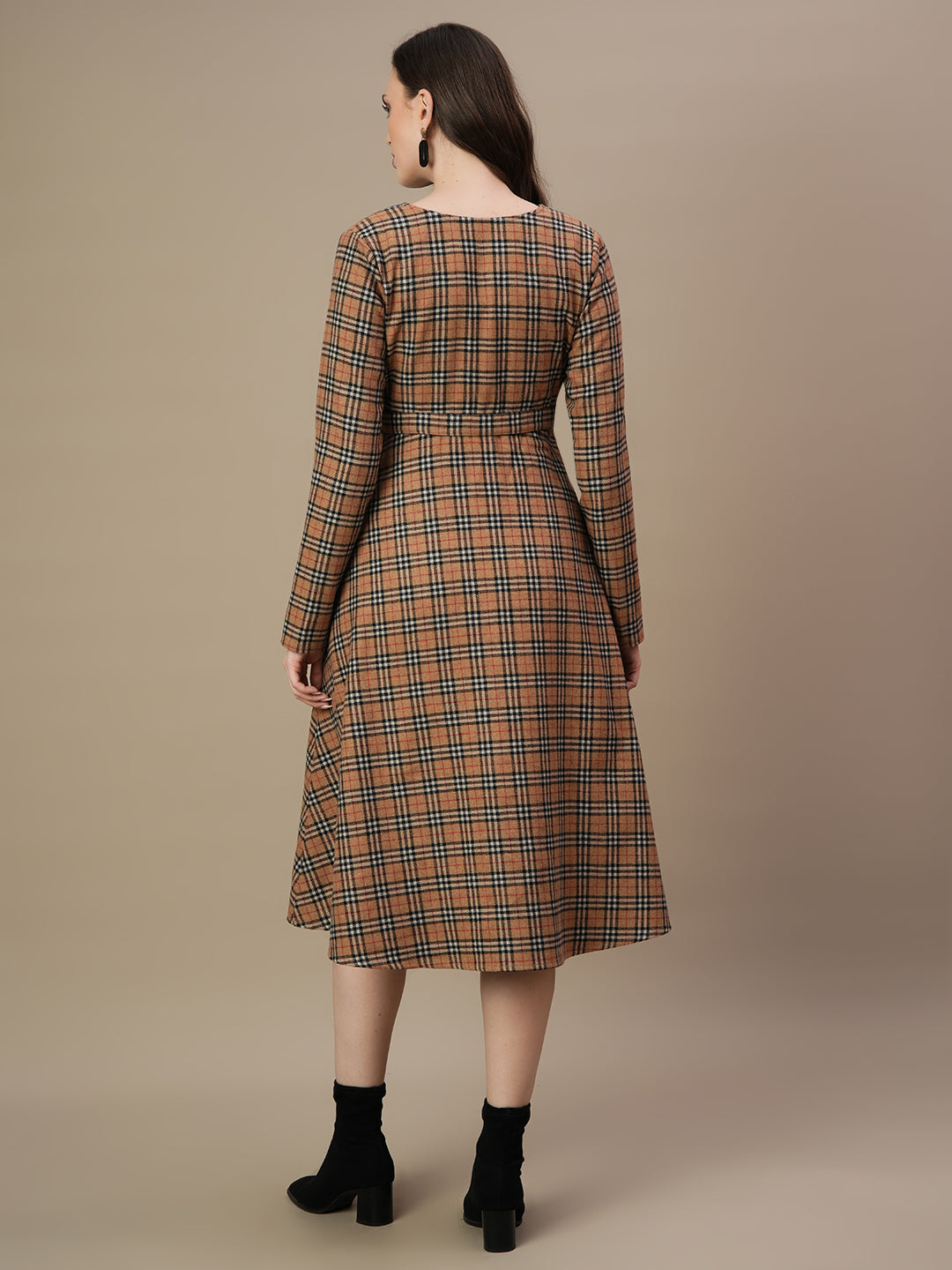 Buy Pregnancy Woolen Midi Dress with Belt Buy Pregnancy Woolen Midi Dress with Belt