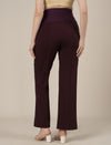 Purple Maternity Pintuck Bootcut Pants