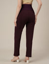 Maternity Pintuck Tapered Fit Pants-Purple